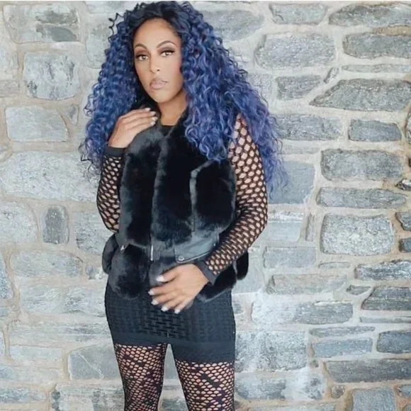 Miz Vegan: Fur & Leather Trimmed Vest - Picture 8 of 16